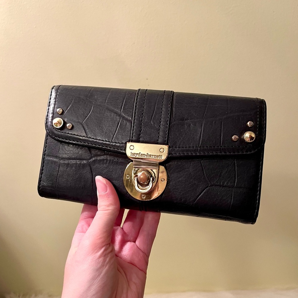 Hayden Harnett Black Leather Wallet